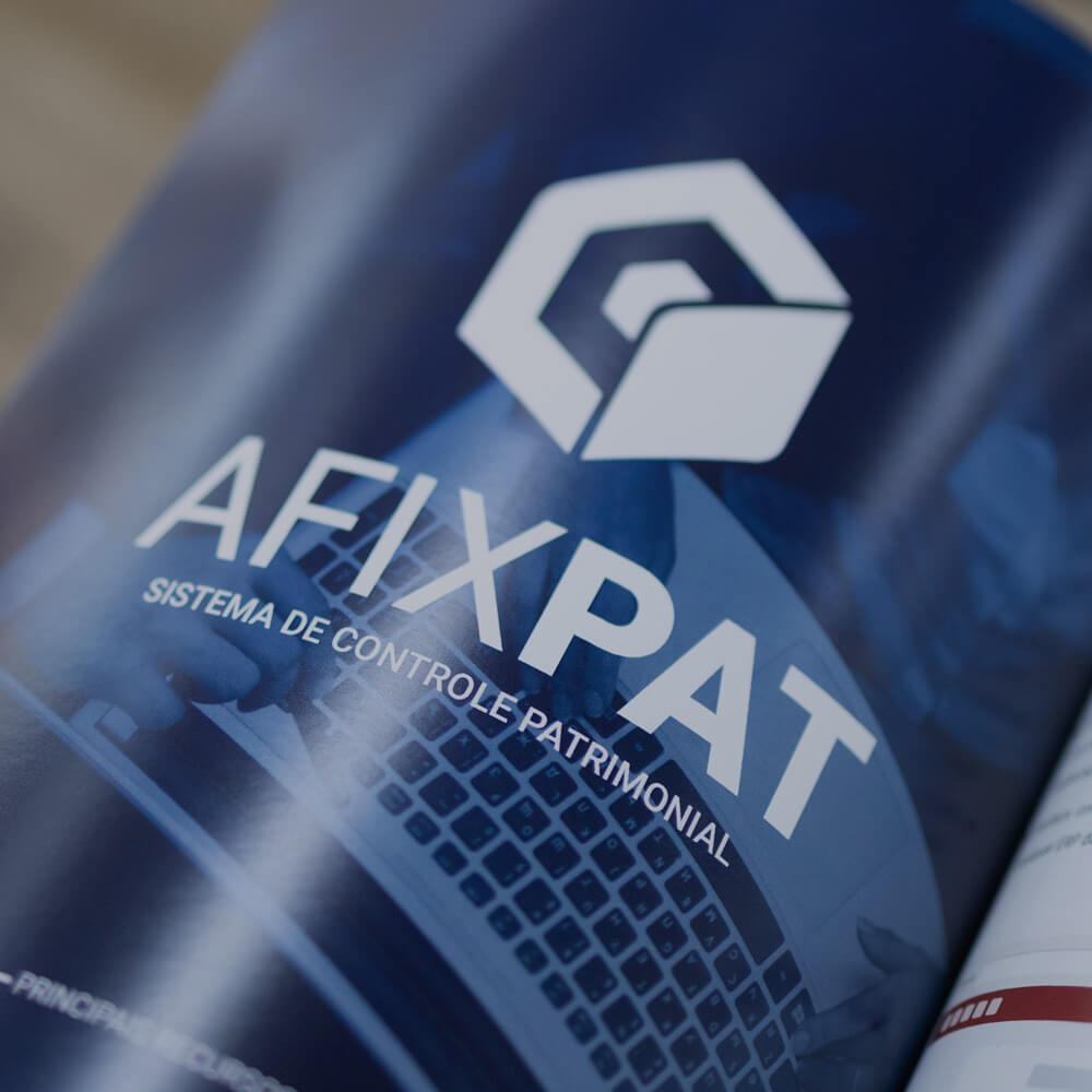 Tela do sistema AfixPat para controle patrimonial utilizada na análise e avaliação de bens intangíveis