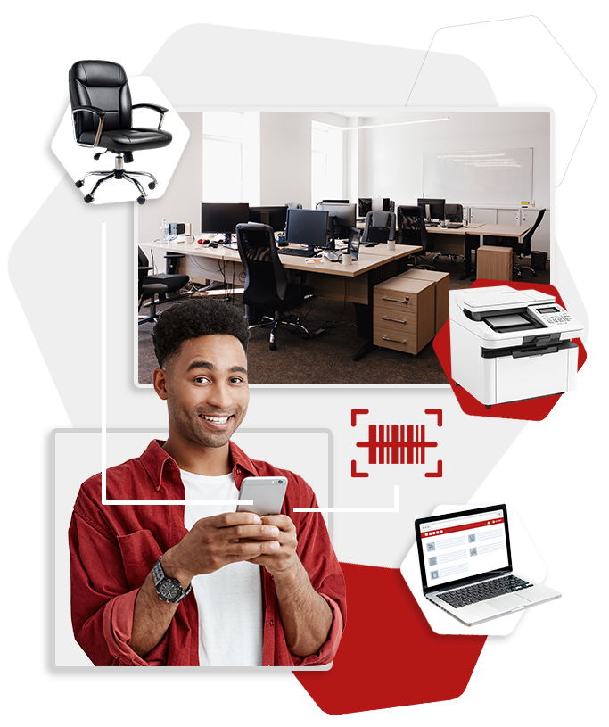 Integração do AfixPat com o AfixInv para controle de ativos com leitura de código, inventário e gestão de itens em escritório